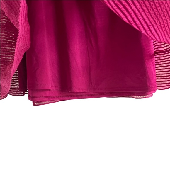 Torrid Burgundy Striped Sheer Flared Skater Skirt Size 2X - Picture 8 of 12